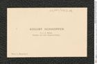 Nachlass Franz Steindachner, Visitenkarte von August Schaeffer an Franz Steindachner (19.06.1907), Inv.Nr. 442.03, Seite 1
